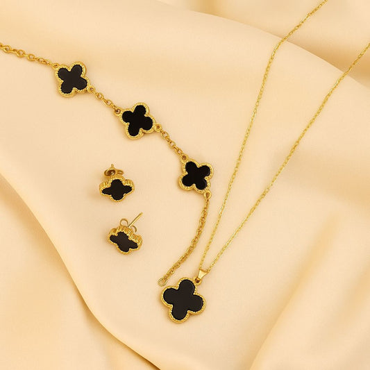 Black & Golden Clover Set