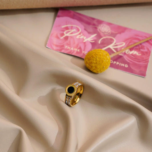 Stella Black Stone Dome Ring